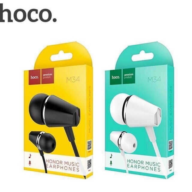 TAI NGHE HOCO M34 CÓ NÚM CAO SU, CHỐNG ỒN NGHE HAY CÓ MIC -P3-79