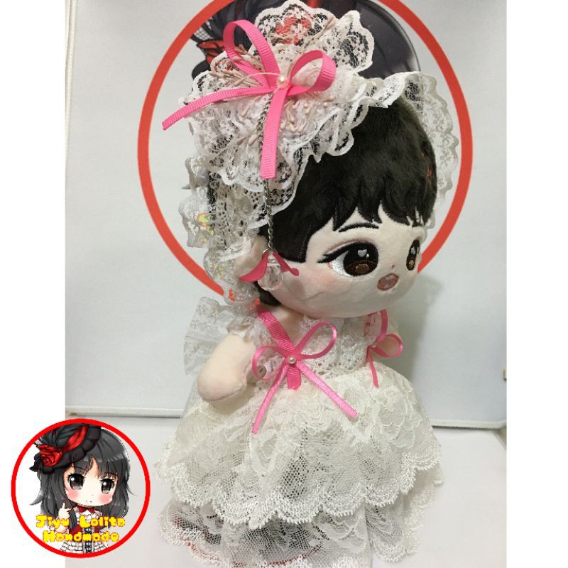 Outfit doll 20cm - Váy ren Lolita Pink - Blue