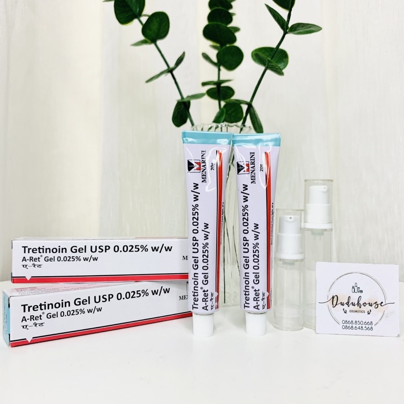 Tretinoin Gel USP Aret - Giảm mụn, mờ thâm nám, chống lão hoá 0.025%/0.05%/0.1%