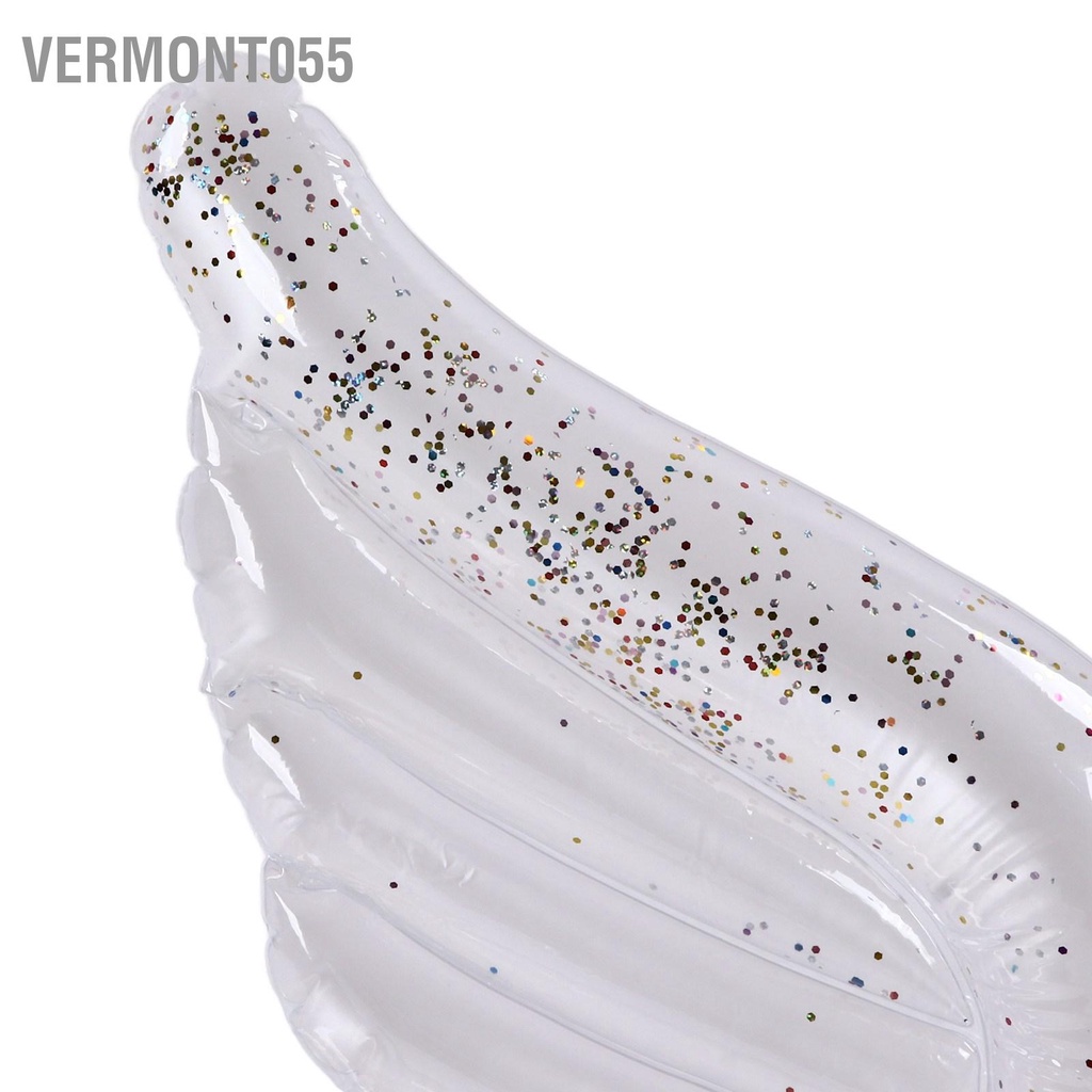Vermont055 Vòng bơi bơm hơi Sequin Swim Angel Wing Shiny Floating Tube for Summer Pool Party Beach Đồ chơi