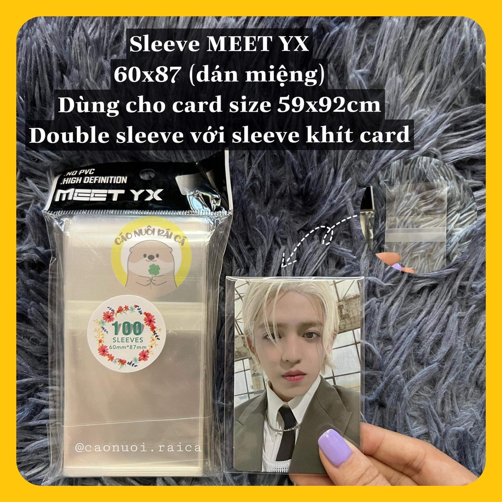 [CÓ SẴN] SLEEVE MEET YX DÁN MIỆNG BẢO VỆ CARD - Cáo nuôi rái cá