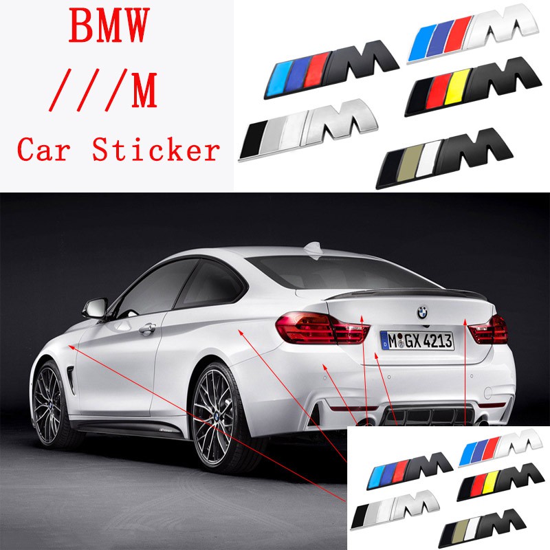 Logo Kim Loại Dán Trang Trí Xe Hơi BMW M3 M4 M5 M6 F25 F15 F80 F83 F90 G07 F39
