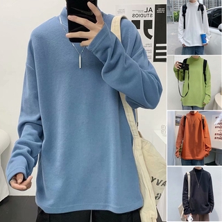 áo thun dành cho cặp đôi Tay Dài Cổ Lọ Thời Trang Phong Cách Cho Nam Nữ 5 Màu
