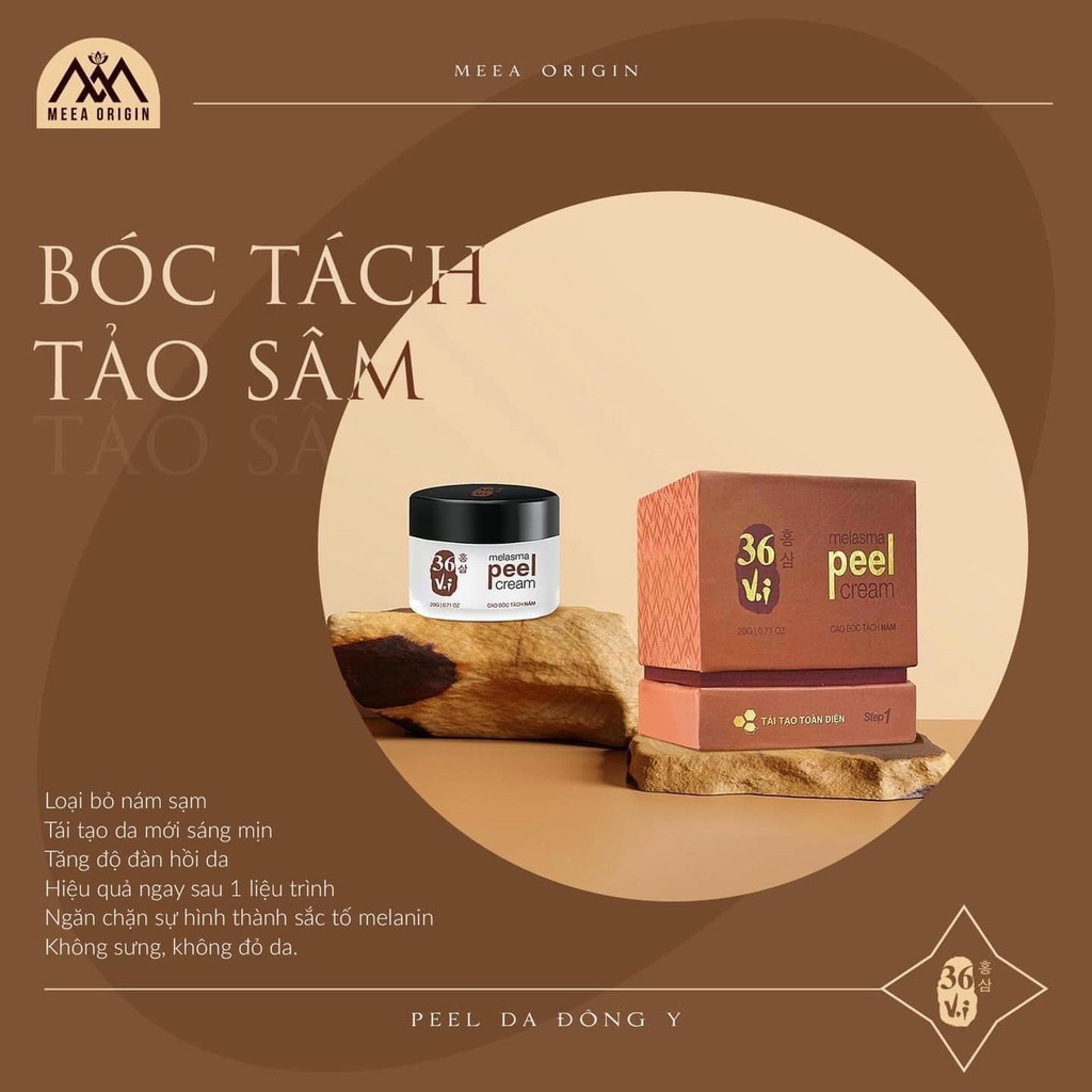 Combo Peed + Kem Phục Hồi Ha Tảo Sâm Bóc Tách Da Đông Y 36 Vị Meea