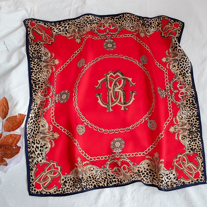 Khăn choàng cổ bằng satin hình vuông 90CM(35.4x35.4inch) WJ1003-08