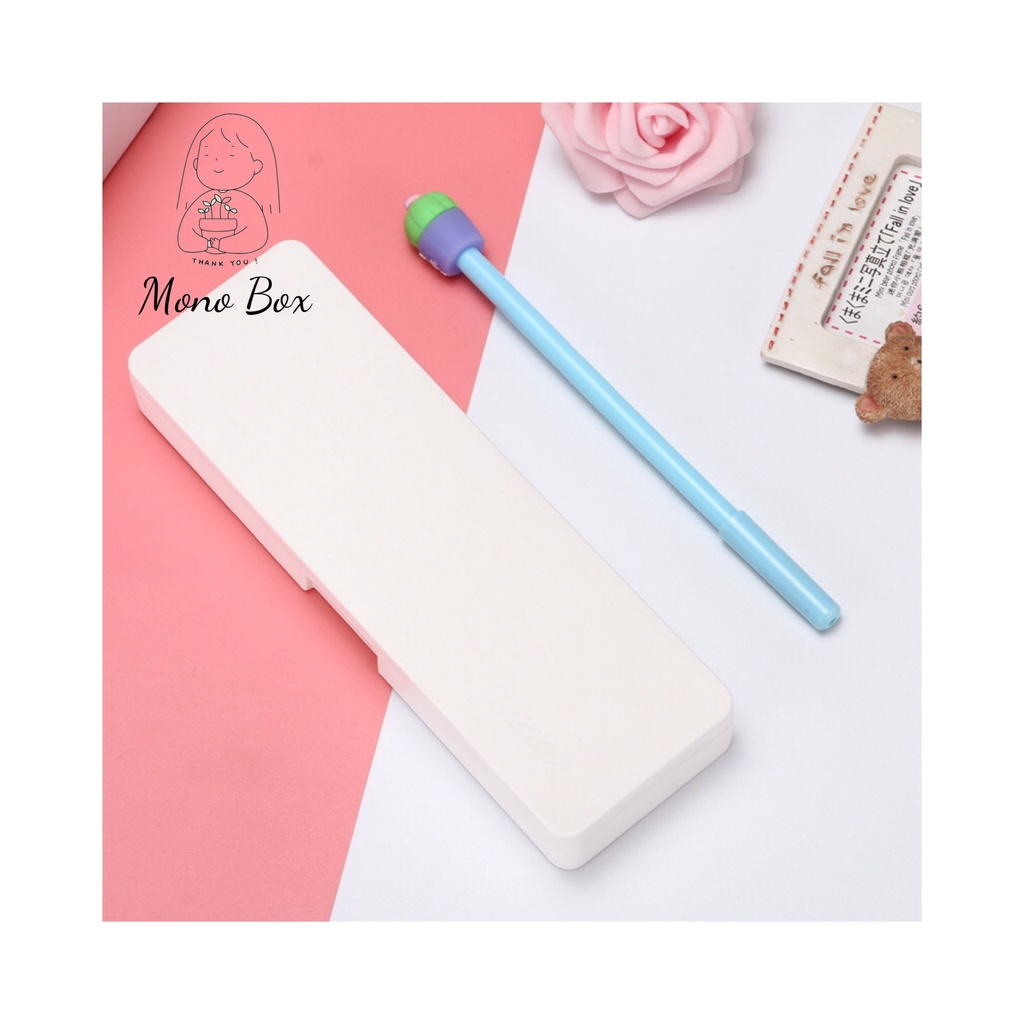 Hộp bút nhựa học sinh màu pastel phong cách hàn quốc Mono_box H2