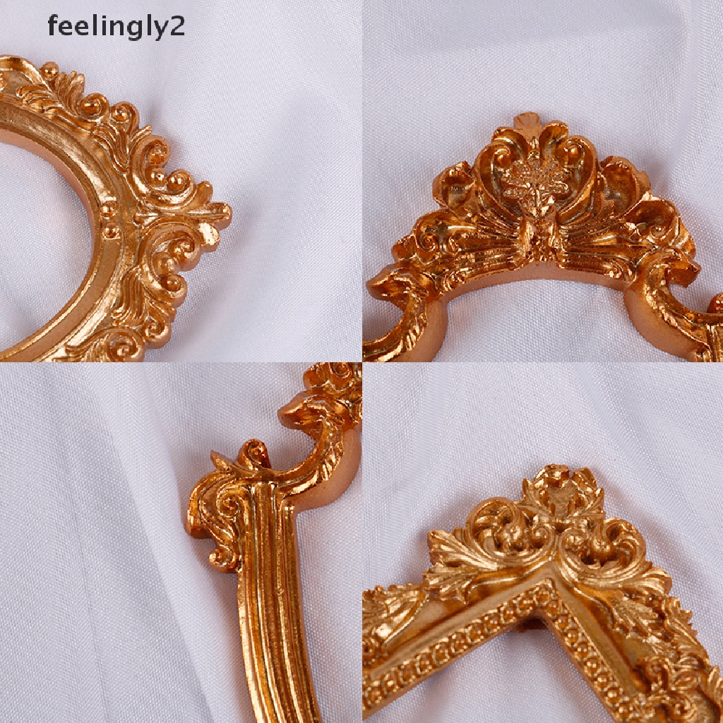 1 Khung Hình Trang Trí Móng Tay Nghệ Thuật Màu Vàng Đồng Phong Cách Retro