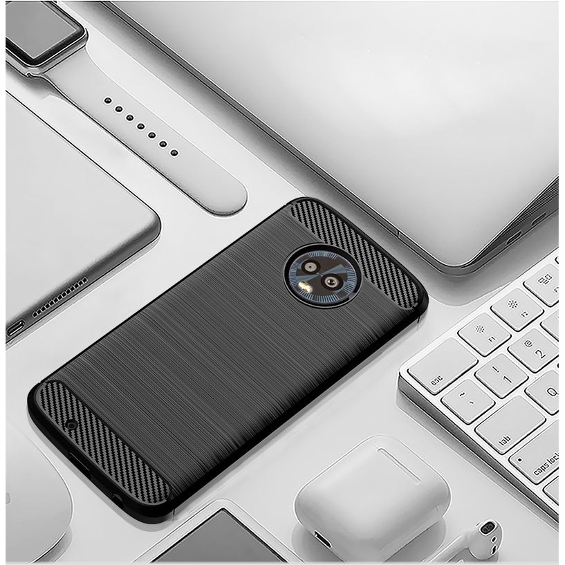 Ốp điện thoại sợi cacbon chống sốc dành cho Motorola Moto G6/G6 Plus