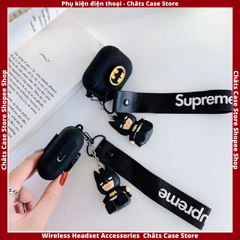 Case Ap 1/2 & Pro 🔥 Freeship 🔥 VỎ BỌC MODEL CASE BATMAN 4 MÓN - Cho Tai Nghe Không Dây (Bluetooth) - Châts Case Store