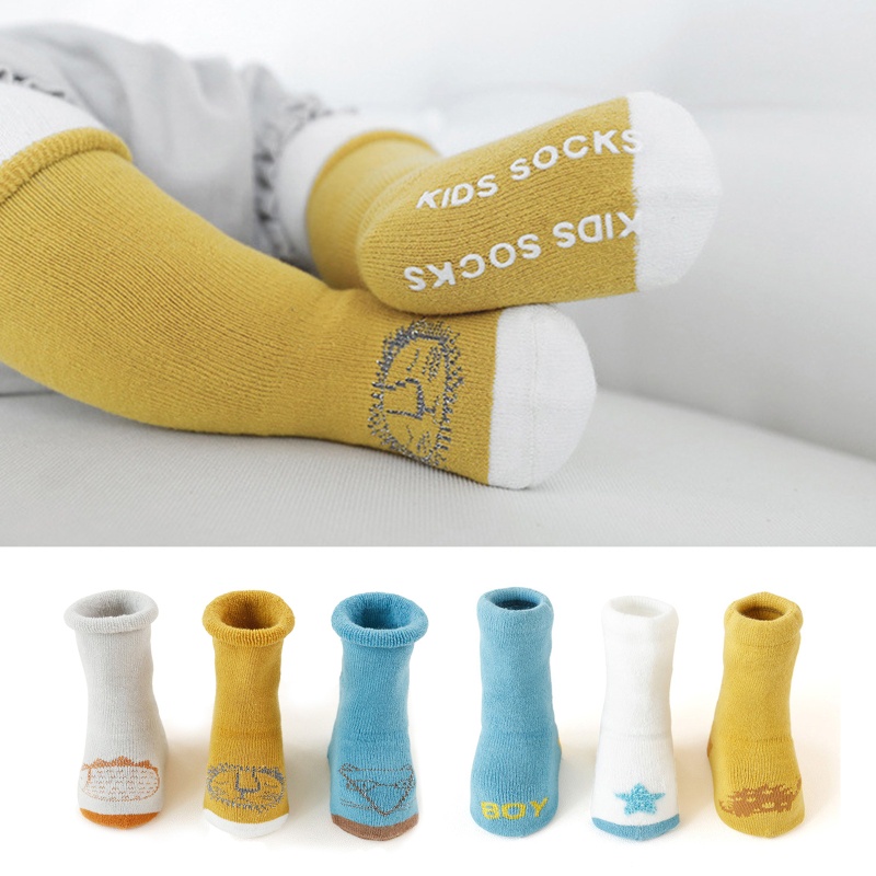Vớ Cotton Mềm Chống Trượt Dày Dặn Dành Cho Bé