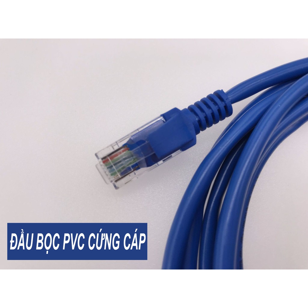 Cáp Internet Cat5E Tiêu Chuẩn Sẵn 2 Đầu- Dài 1.5/3/5/10/20/30M