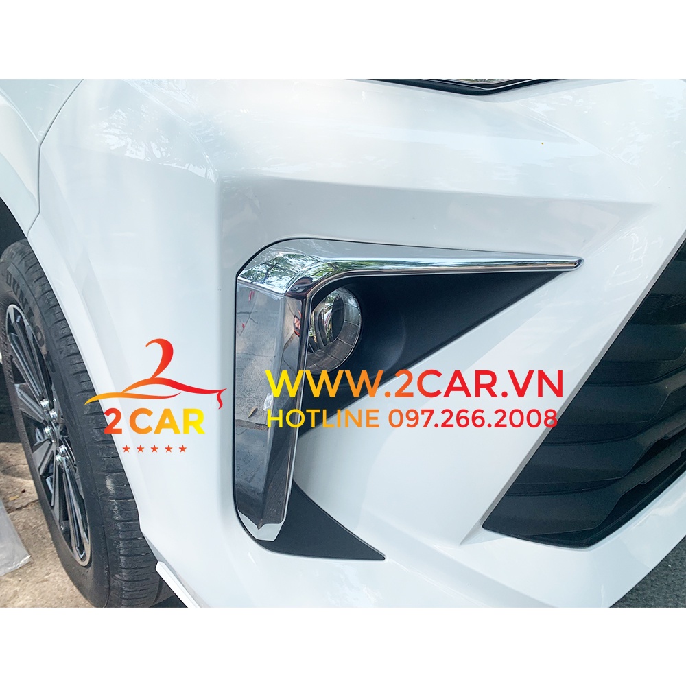 Ốp viền đèn gầm trước, sau xe Toyota AVANZA 2022 2023 mạ crom cao cấp