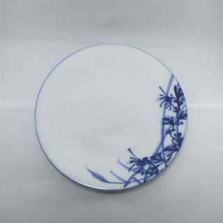 Dĩa sứ tròn hoa xanh