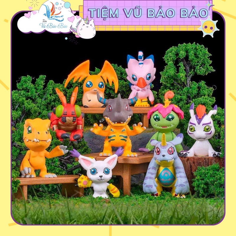 Mô hình búp bê trang trí Digimon đồ chơi Gacha