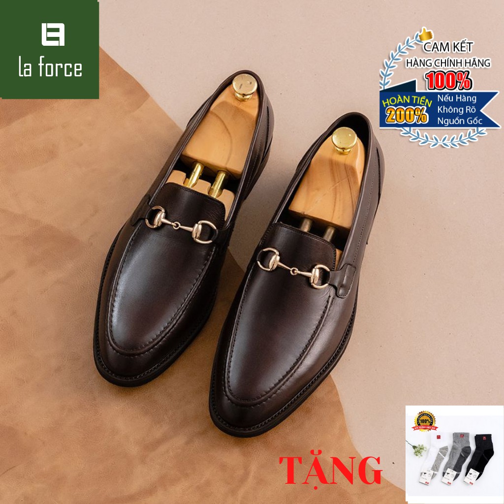 Giày Lười Nam LAFORCE Penny Loafer GNLA1136-CF Tặng Tất UNIQLO Cao Cấp