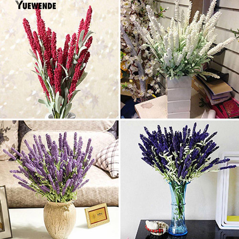 Bó 12 nhánh hoa lavender giả để trang trí