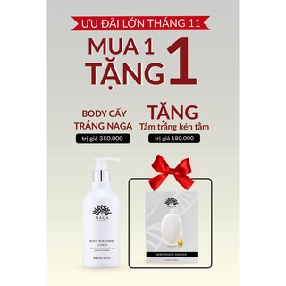 Combo kem body cấy trắng naga + tắm trắng naga