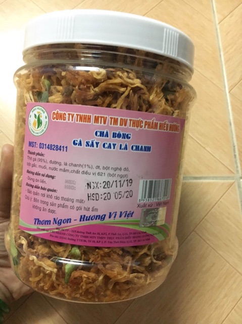 KHÔ GÀ LÁ CHANH HIẾU HƯƠNG- 500G