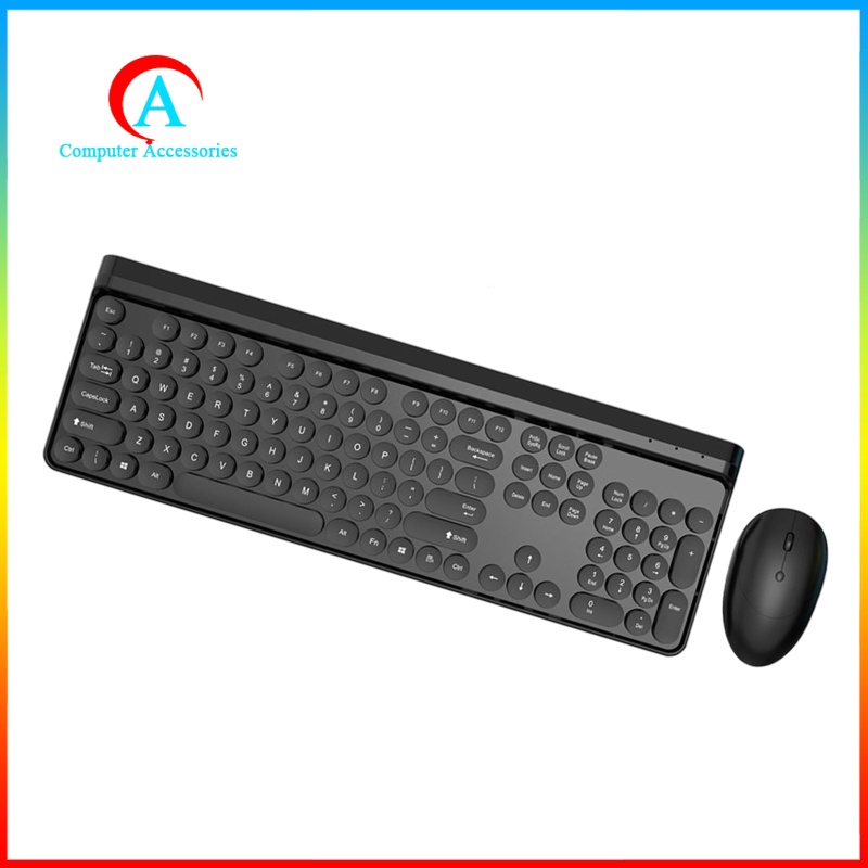 Bàn Phím Bluetooth Không Dây Mini Di Động Với Pin Sạc 2.4g Cho Windows Pc Tv Thông Minh