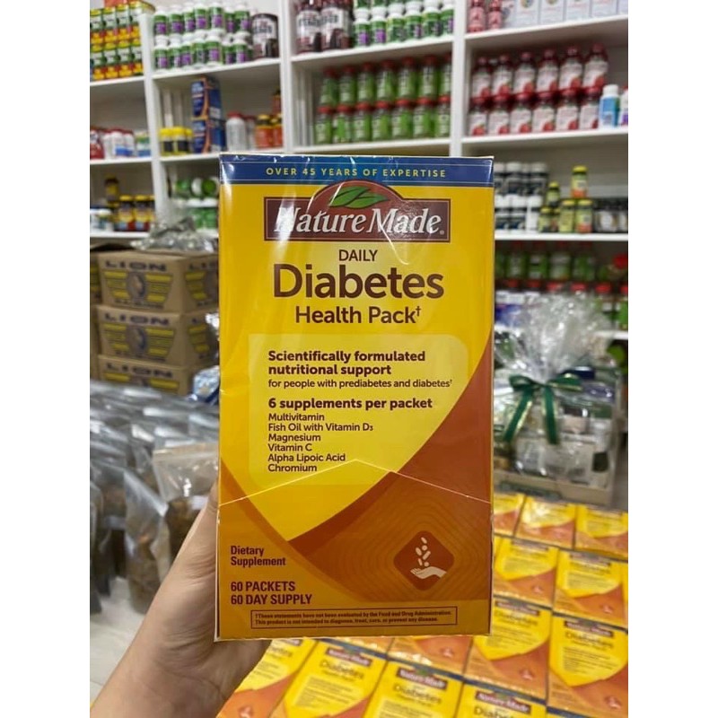 Nature Made Daily Diabetes Health Pack 60 - Thực phẩm chức năng Điều Hòa Tiểu Đường Của Mỹ