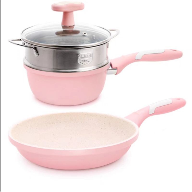 Bộ Nồi Chảo Phủ Đá Hoa Cương Chống Dính