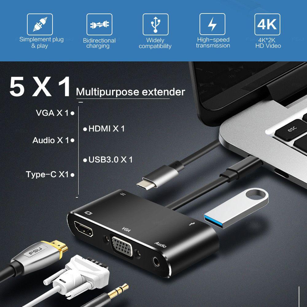 MAG Bộ Chia Cổng USB 3.0 Sang Cổng Âm Thanh Type-C 3.5mm