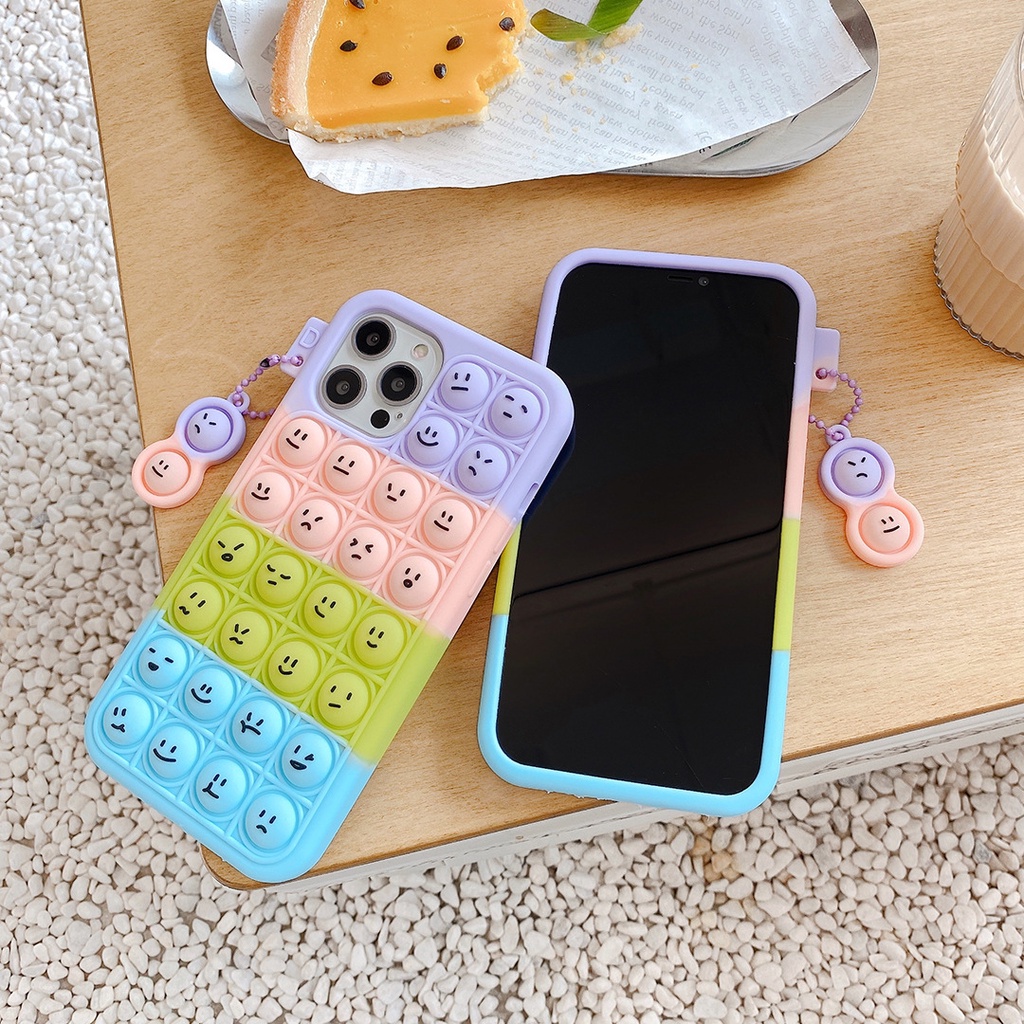 Ốp điện thoại silicon mềm hình bong bóng cho Xiaomi Redmi Note 9s 9 8 7 Pro Max Mi 11 10 9t 8 Pro Poco F3 K40
