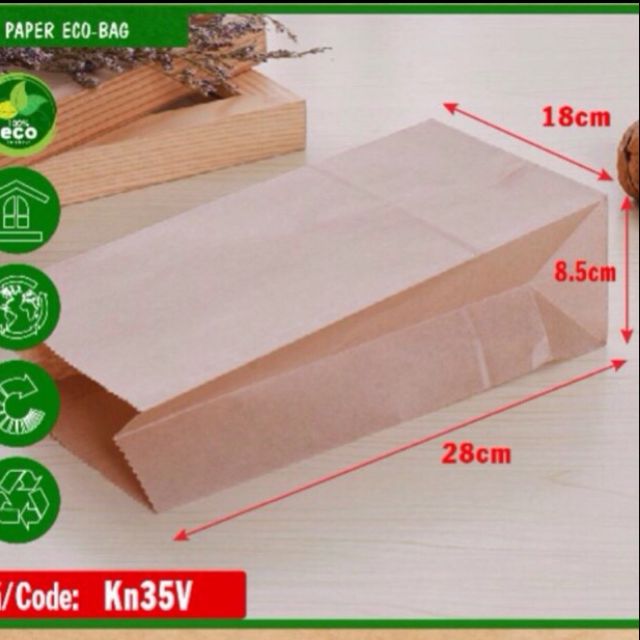 100 túi giấy kraft