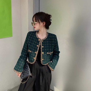 Áo khoác dạ ngắn sang chảnh