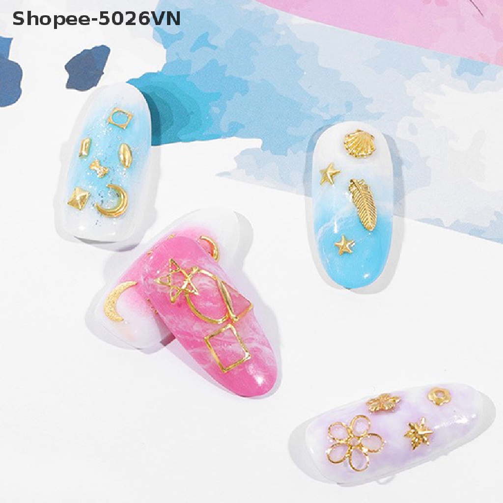 Túi phụ kiện dán trang trí móng tay nghệ thuật DIY kim loại thời trang