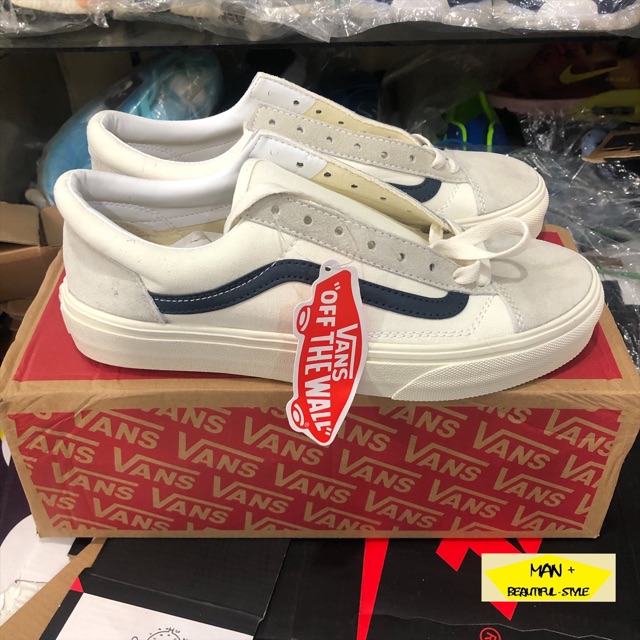 (Ảnh chụp) Giày vans style old skool trắng đục | BigBuy360 - bigbuy360.vn