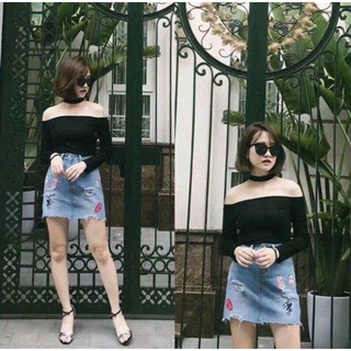 áo trễ vai choker