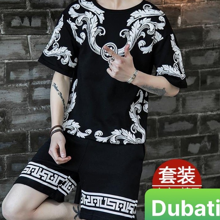 Đồ Bộ Nam Hoa Văn Họa Tiết Lá Nhật Bản Phong Cách Mới- Dubati Fashion