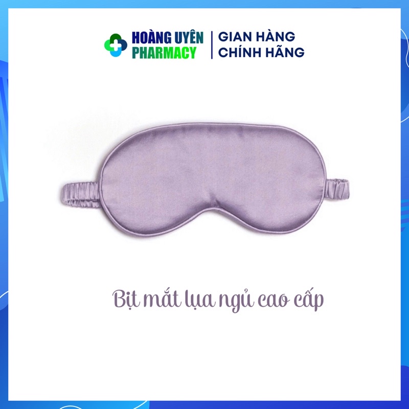 Bịt mắt lụa ngủ cao cấp - tím pastel