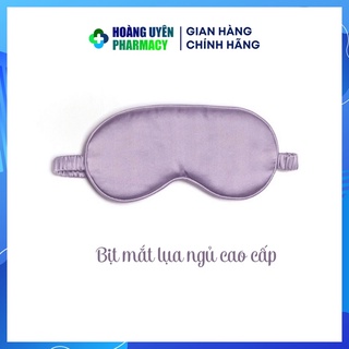Bịt mắt lụa ngủ cao cấp - tím pastel