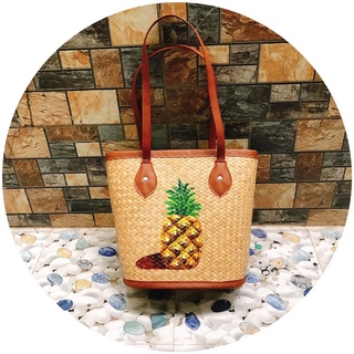 Giỏ cỏ bàng vẽ tay