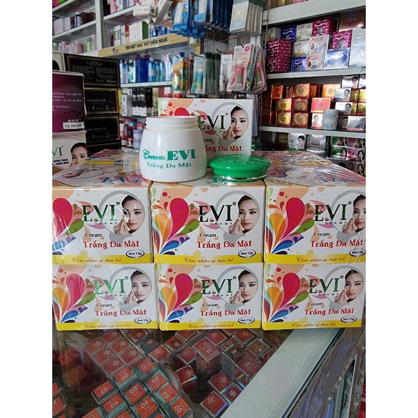 (sỉ 12 hũ) Kem EVI trắng da mặt 15gr ( chuẩn cty )