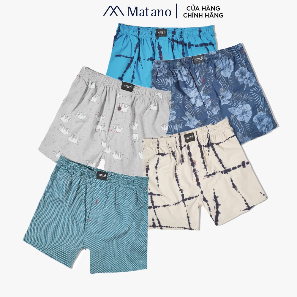 Quần short đùi nam mặc nhà MATANO họa tiết đẹp, lưng thun, form rộng ngắn trên gối, vải cotton thoáng mát, thoải mái