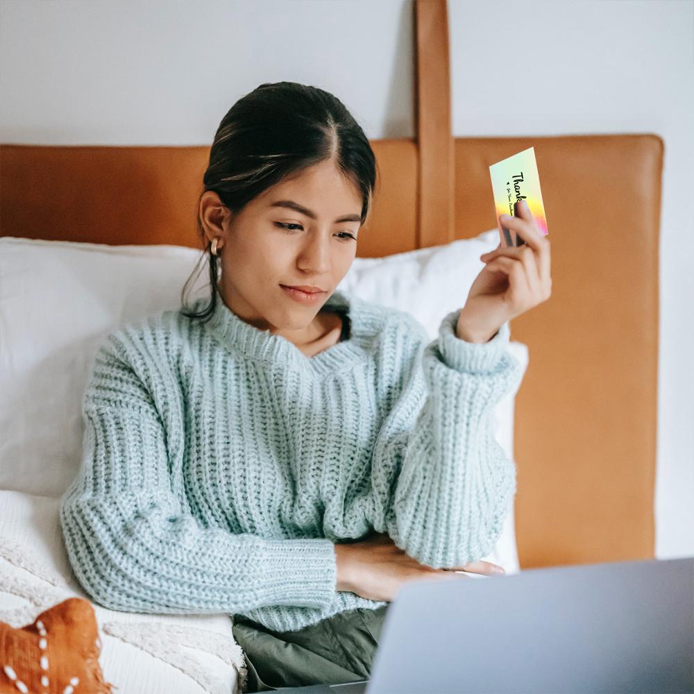 Jane 50 Cái &quot;Thank You For Your Order&quot; Cửa Hàng Đuôi Holographic|Giấy Ghi Chú Cảm Ơn Cho E-commerce