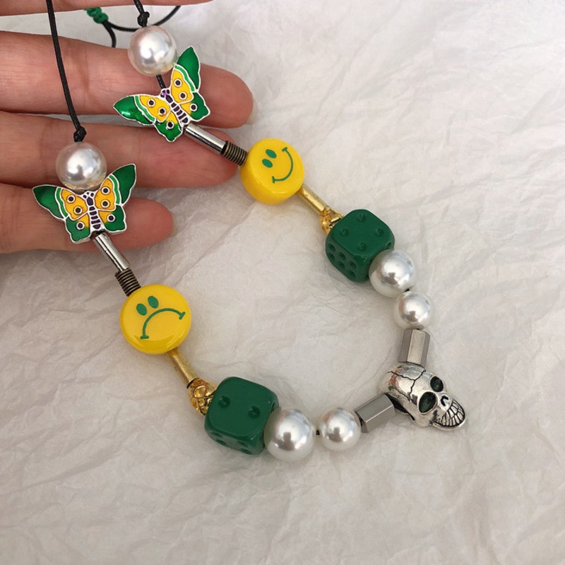 vòng cổ Mặt Hình Xúc Xắc Phong Cách Harajuku Retro