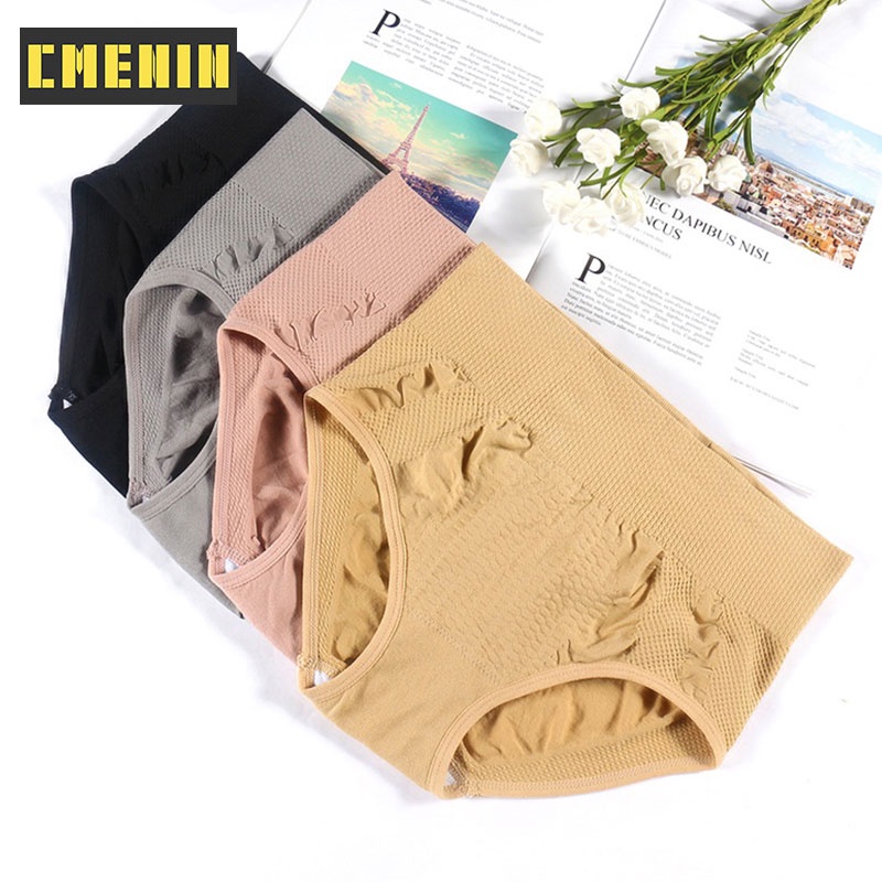 Quần lót định hình eo co giãn bằng nylon phong cách InsCMENIN dành cho nữ S0141