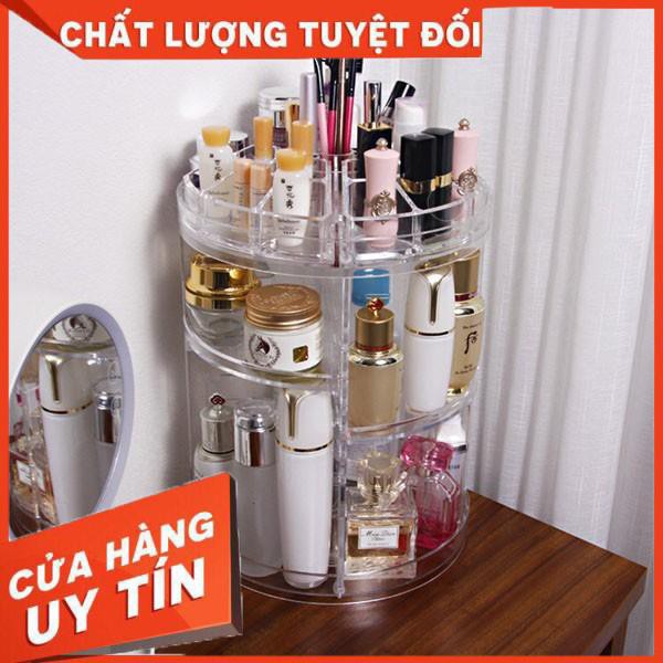 [XẢ KHO+FREE SHIP] Kệ mỹ phẩm xoay tròn 360