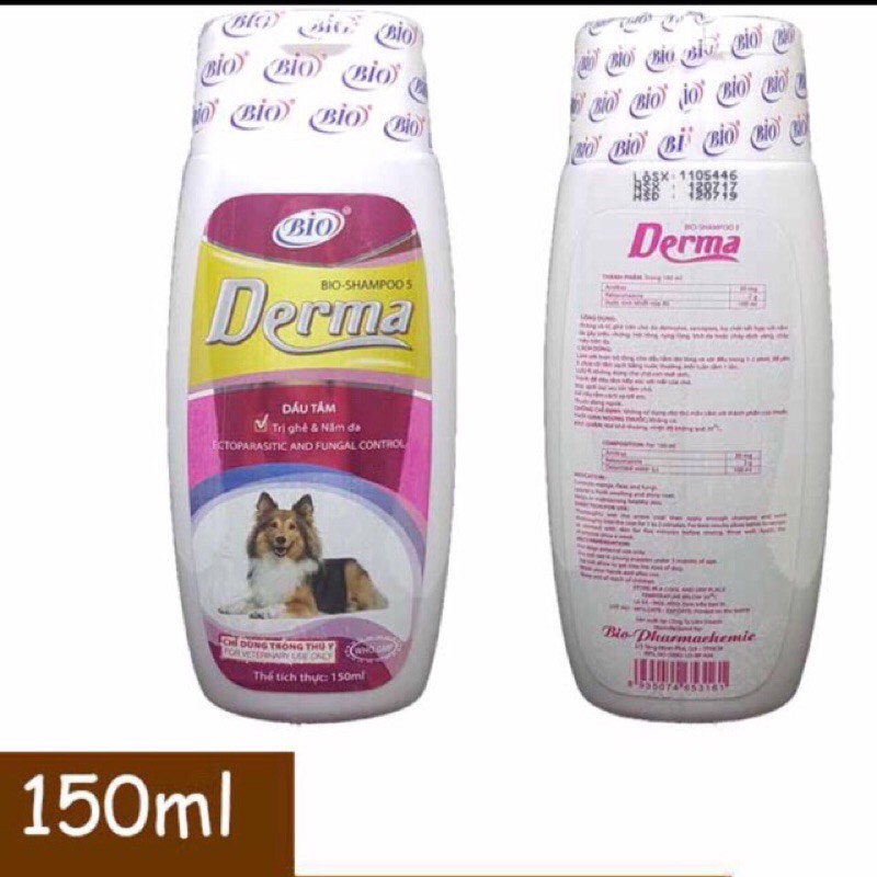 Sữa Tắm Trị Ve Ghẻ, Bọ Chét Cho Chó - Bio Derma (Chai 150ml)