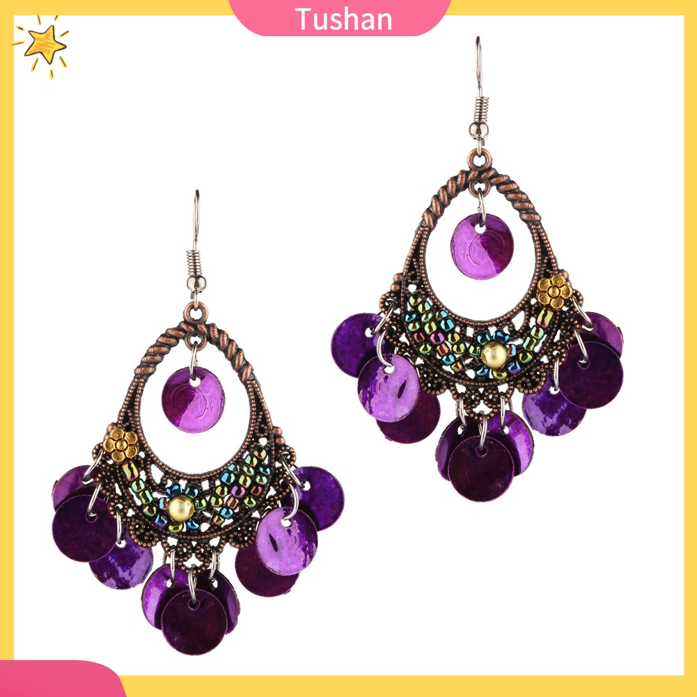 CHARMS Đôi Khuyên Tai Phong Cách Bohemian Thời Trang Cho Nữ