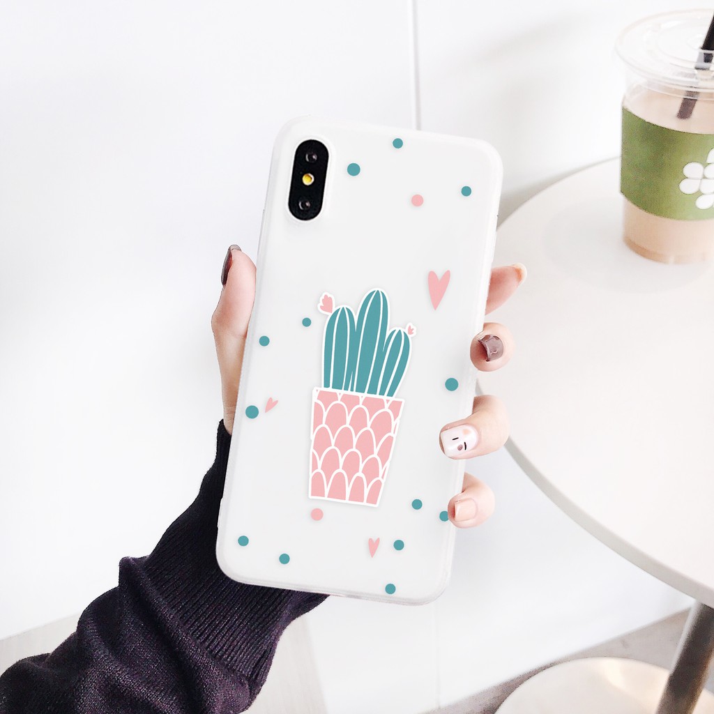 Ốp lưng iphone Cactus lovely TPU trơn dẻo mềm 5/5s/6/6plus/6s/6splus/7/7plus/8/8plus/x/xr/xs/11/12/pro/max/plus/promax | BigBuy360 - bigbuy360.vn