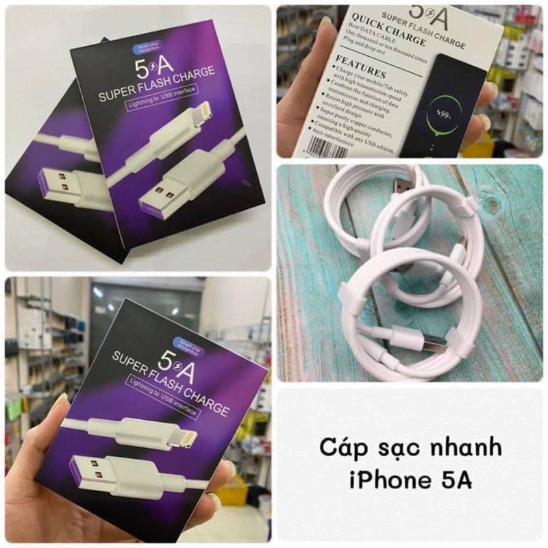 Dây sạc nhanh Oppo 5A Micro USB Type C lightning truyền dữ liệu được