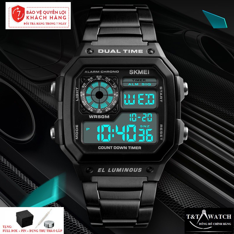 ĐỒNG HỒ NAM SKMEI 1335 DÂY THÉP CAO CẤP, ĐỒNG HỒ ĐIỆN TỬ