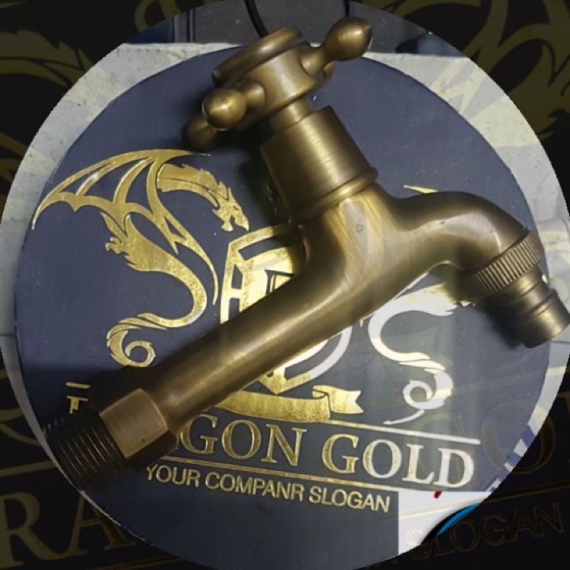 Vòi nước tay gạt đồng Dragon gold tặng băng tan