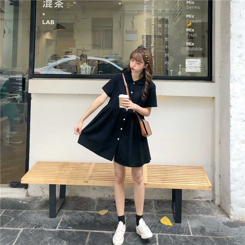 Đầm phong cách retro dáng rộng dáng chữ A | BigBuy360 - bigbuy360.vn