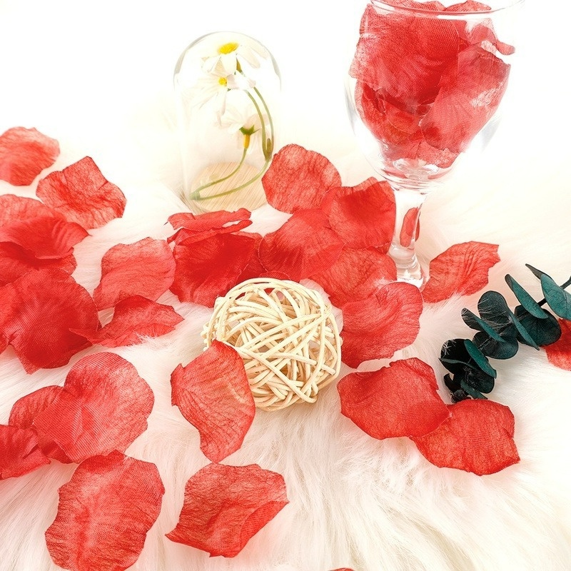 Gói 100 Cánh Hoa Hồng Nhân Tạo Bằng Lụa Nhiều Màu Lấp Lánh Trang Trí Nhà Cửa/Sự Kiện Đa Năng